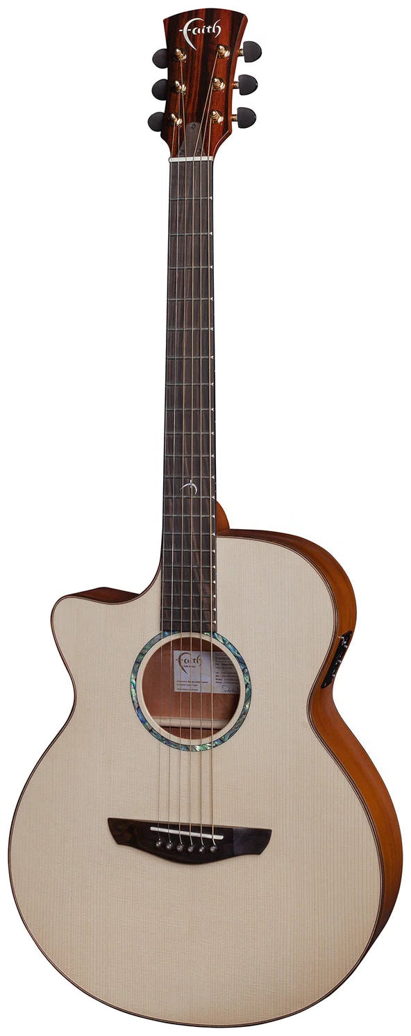 Faith Guitars Natural Venus cutaway Left-Handed Electric / Acoustic Guitar Pre Order