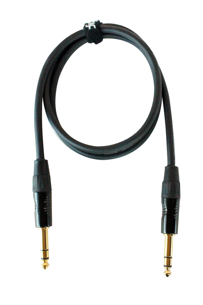 Digiflex HSS Performance Series TRS patch cable, coiled (HSS-3 length shown)