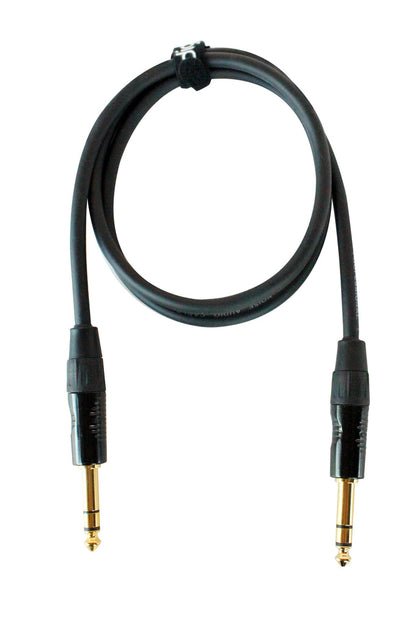 Digiflex HSS Performance Series TRS patch cable, coiled (HSS-3 length shown)