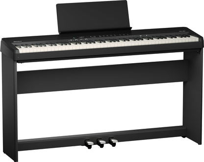Roland FP-40 black on the KSF-40 stand with the KPD-70 pedal unit (piano and pedal unit sold separately)
