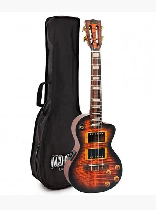 Mahalo MA3EG Artists Elite Series Tenor Ukulele in Electric Guitar Motiff