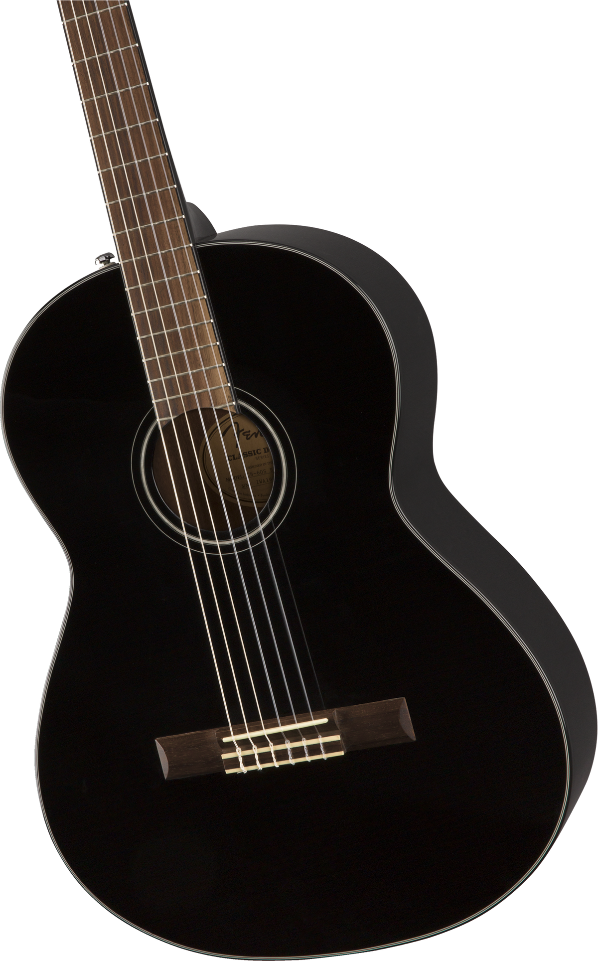 Fender CN-60S Classical Guitar With A Slim Neck in Black Finish – view 3