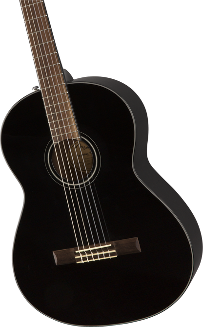 Fender CN-60S Classical Guitar With A Slim Neck in Black Finish – view 3