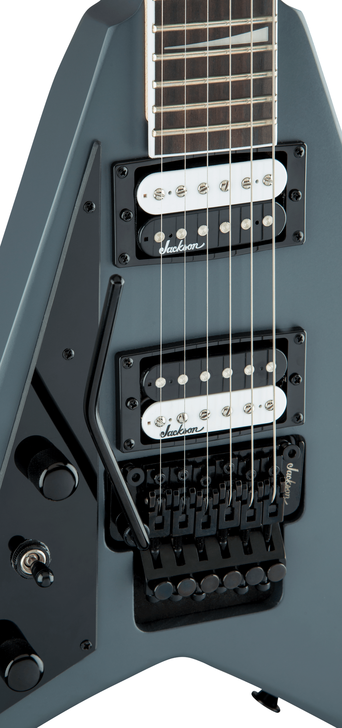 Jackson JS Series Rhoads JS32 LH Leftie with Floyd electric guitar in Satin Gray – view 4