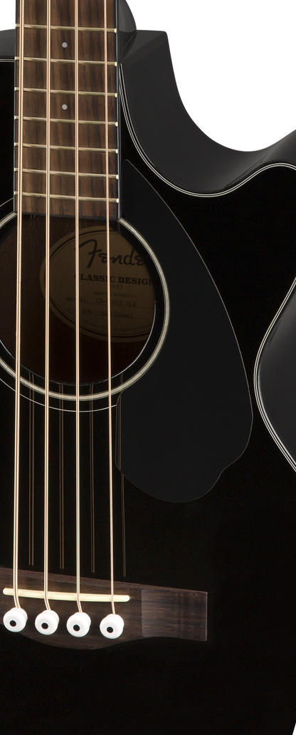 Fender CB-60sce Electric Acoustic Bass Guitar in Black – view 5