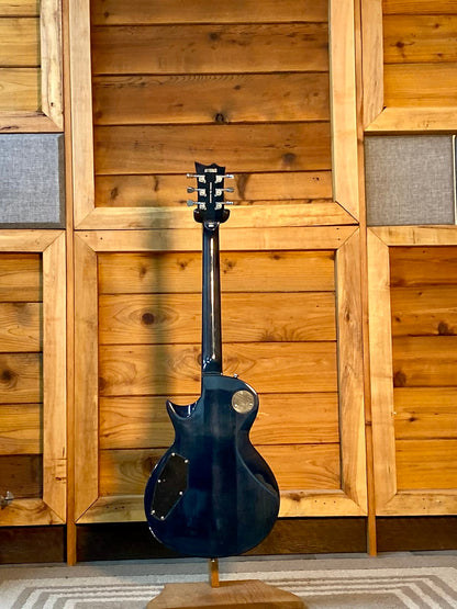 LTD EC-256FM Electric Guitar in See Thru Cobalt Blue Flame Maple