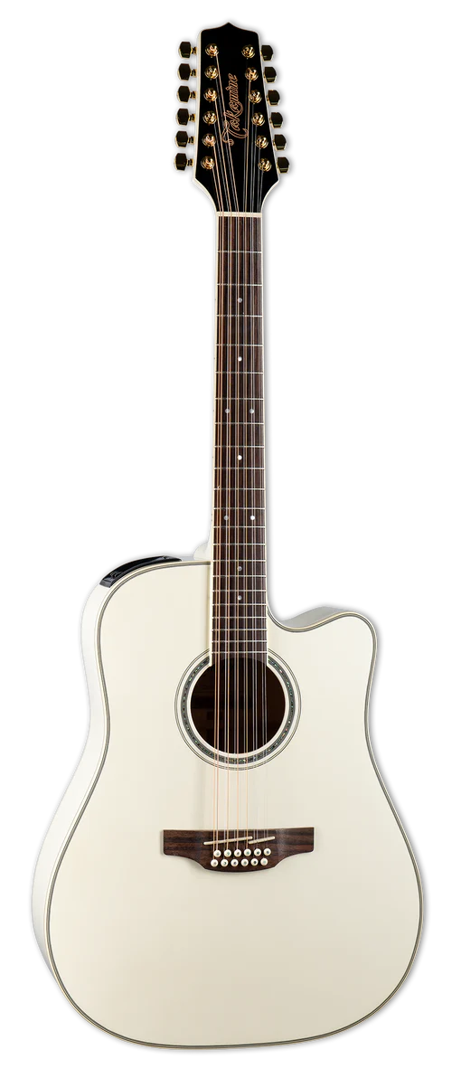 Takamine GD37CE12-PW G Series 12-String Electric-Acoustic Guitar In Pearl White With Gigbag