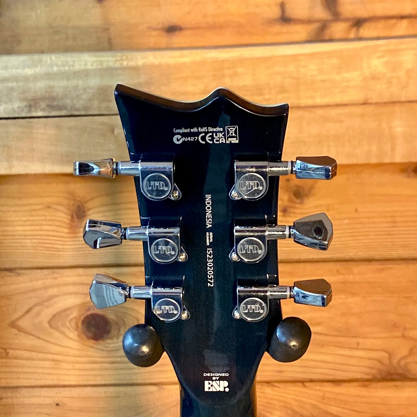 LTD EC-256FM Electric Guitar in See Thru Cobalt Blue Flame Maple