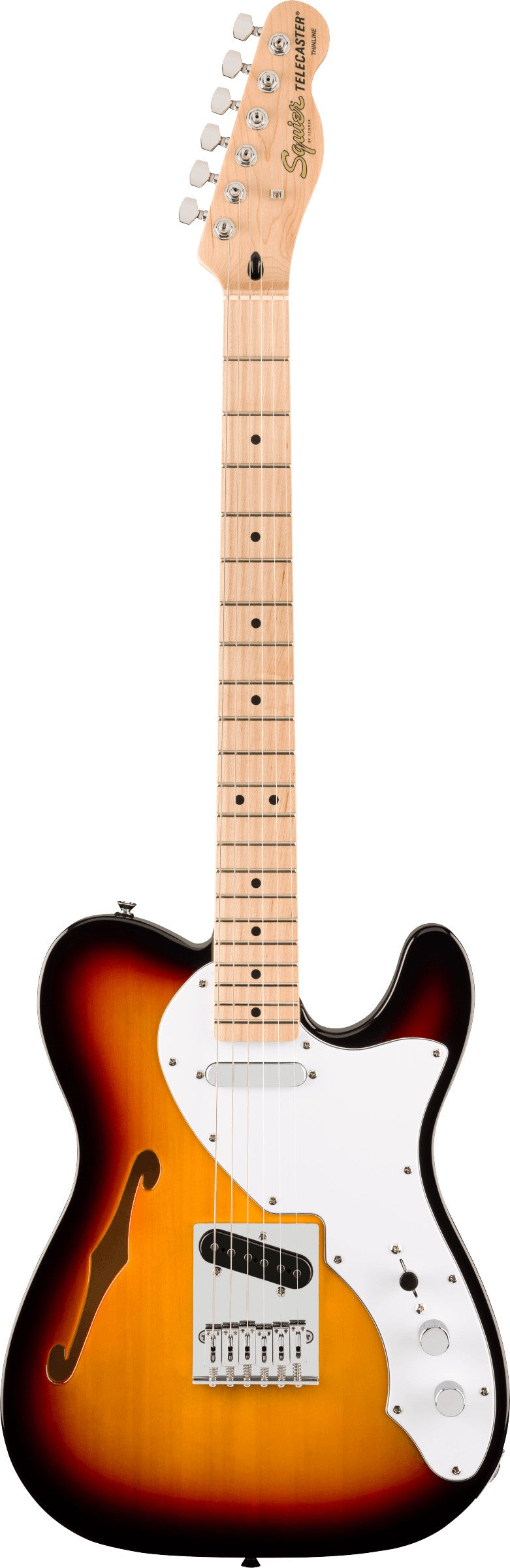 Squier Affinity Series Telecaster Thinline electric guitar in 3-Color Sunburst