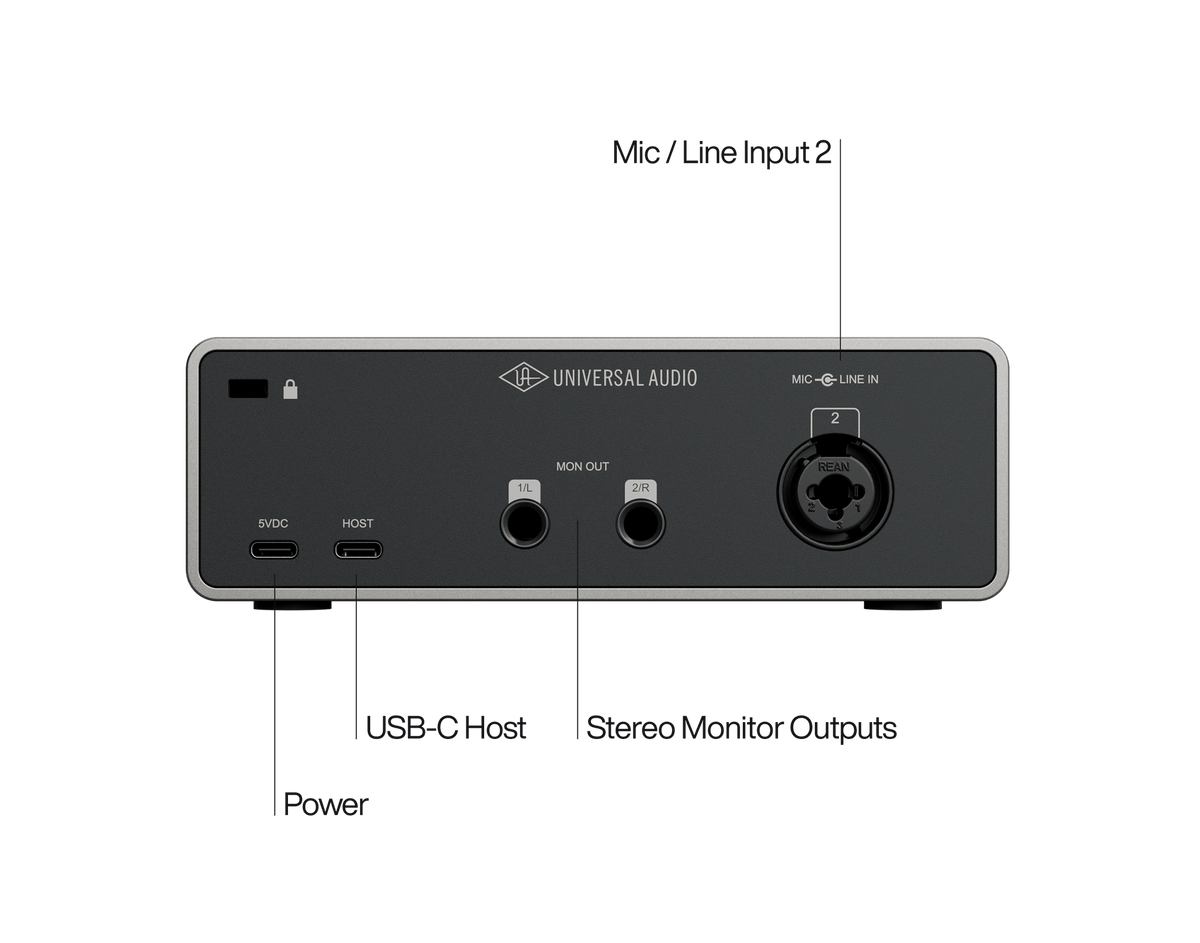Universal Audio Volt 1 Gen 2, top detail