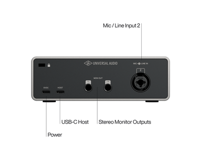 Universal Audio Volt 1 Gen 2, top detail