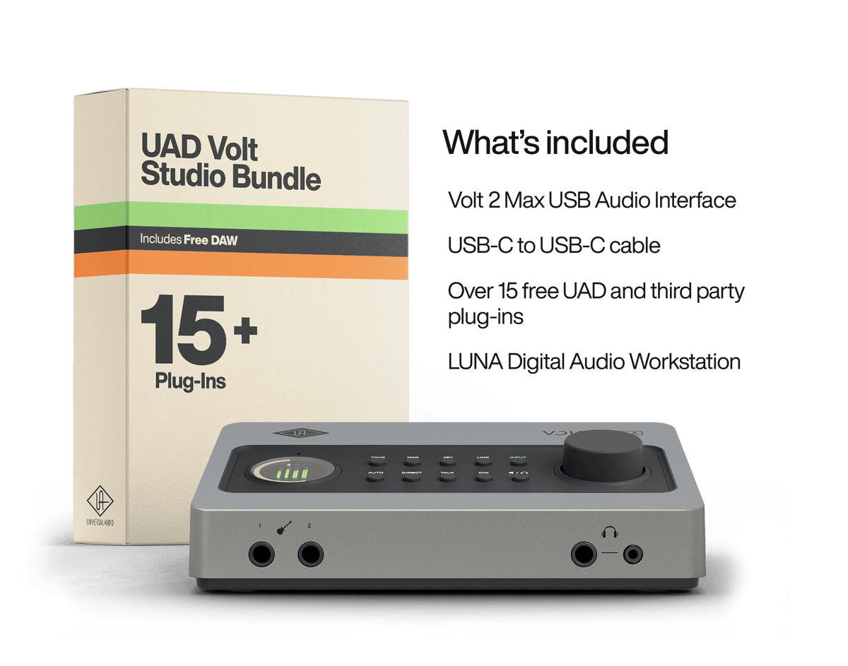 Universal Audio Volt 2 Max, angled view