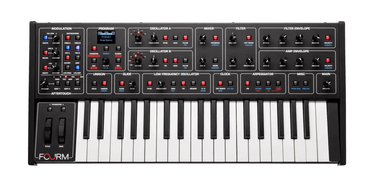 Sequential Fourm 4-Voice Analog Synth with Polyphonic Aftertouch