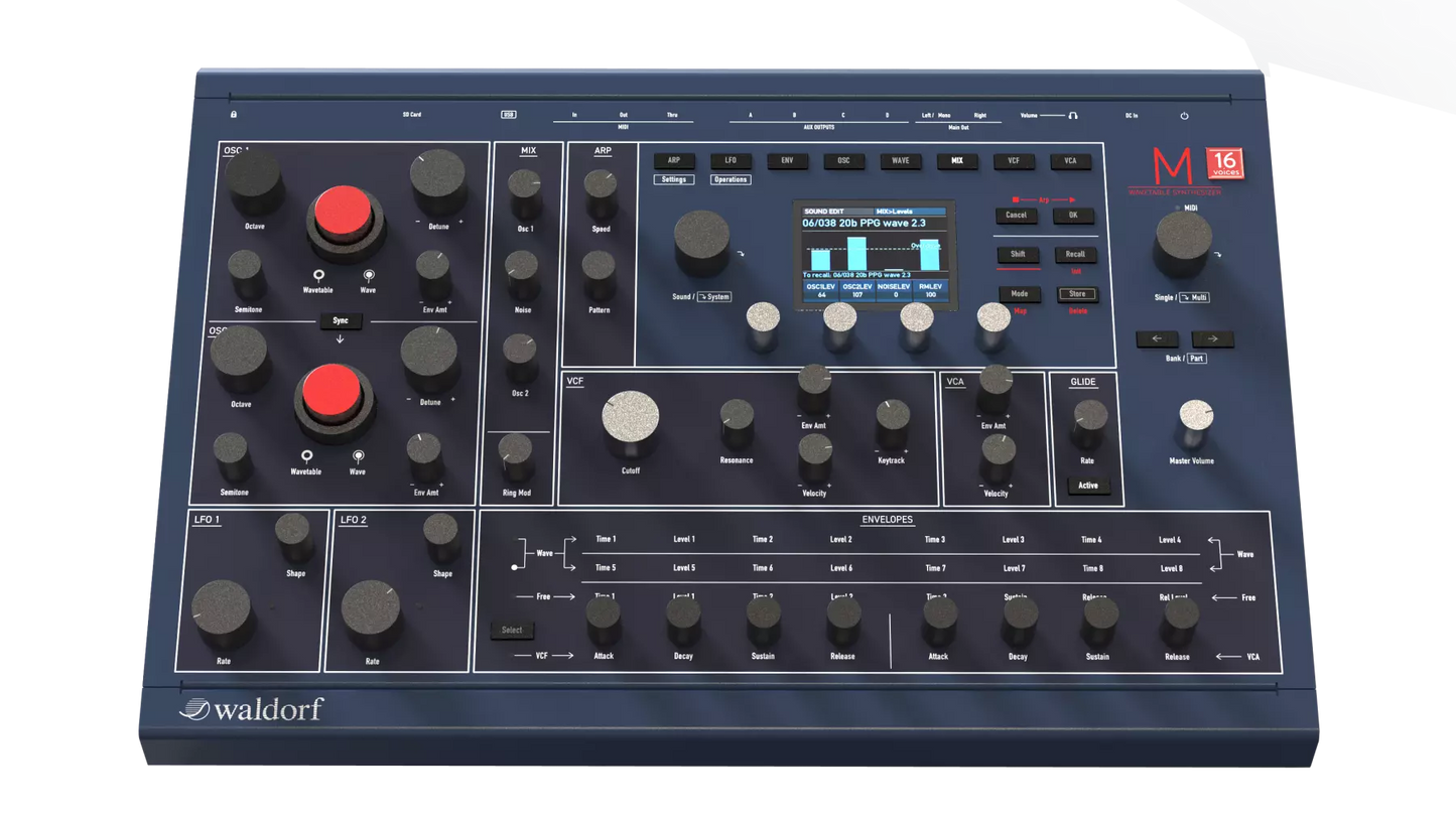 Waldorf M 16 Voice Wavetable Desktop Synthesizer