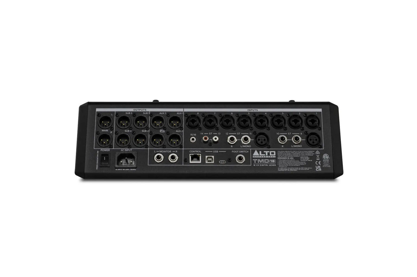 Alto Professional TMD16 16-Channel Compact Digital Mixer with Bluetooth and USB