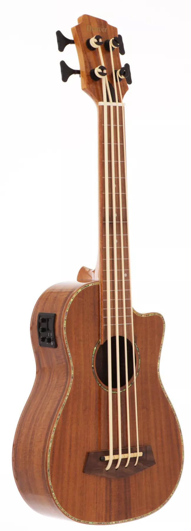 Denver Acacia Fretless Bass Ukulele with Gig Bag
