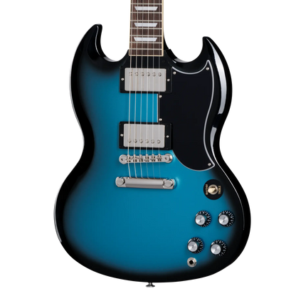 Pre Order Gibson SG Standard '61 Stopbar with Hardshell Case in Pelham Blue Burst