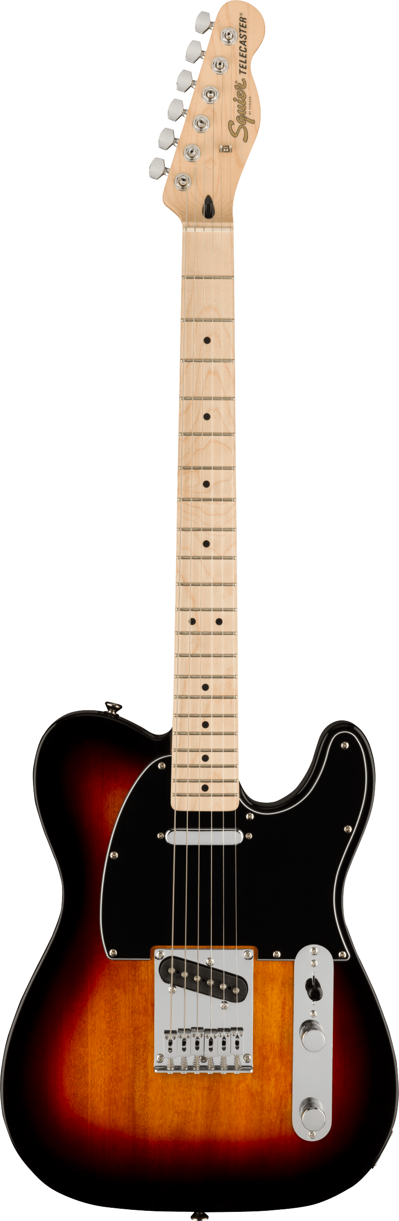 Squier Affinity telecaster with Maple Board in three-tone Sunburst