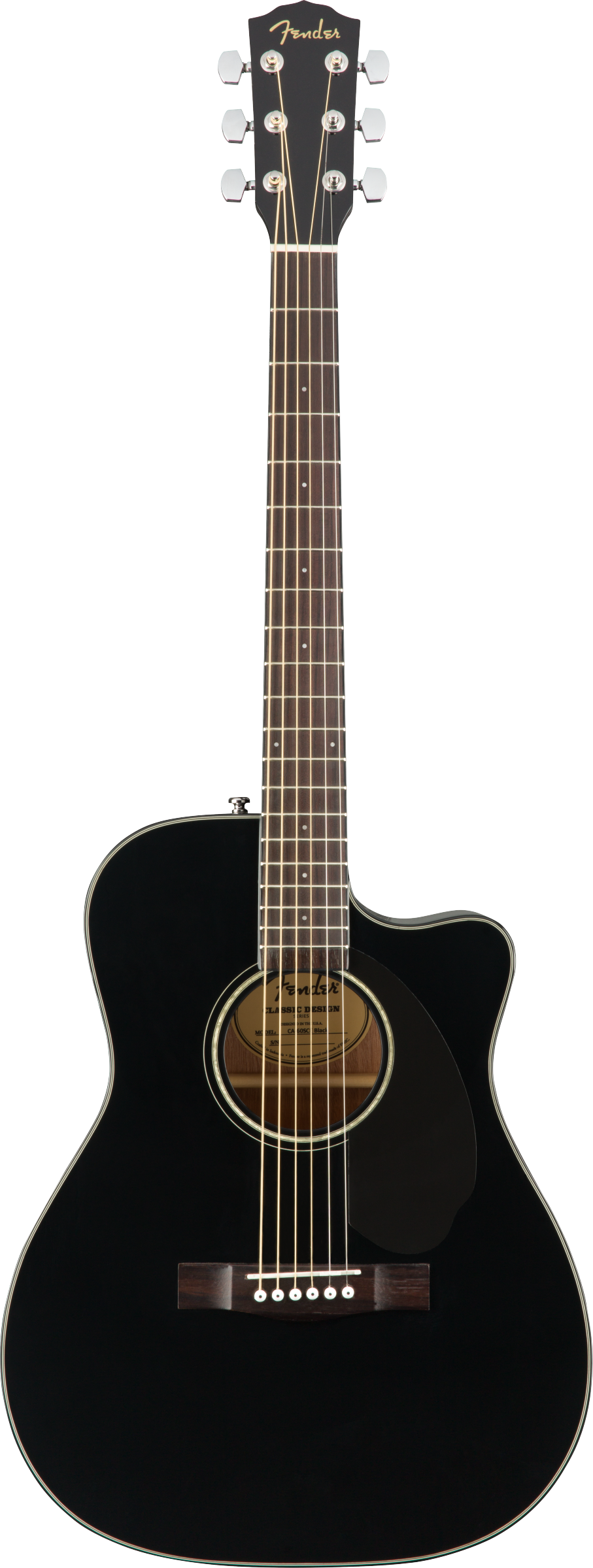 Fender CC-60SCE Concert Electric Acoustic Guitar in Black