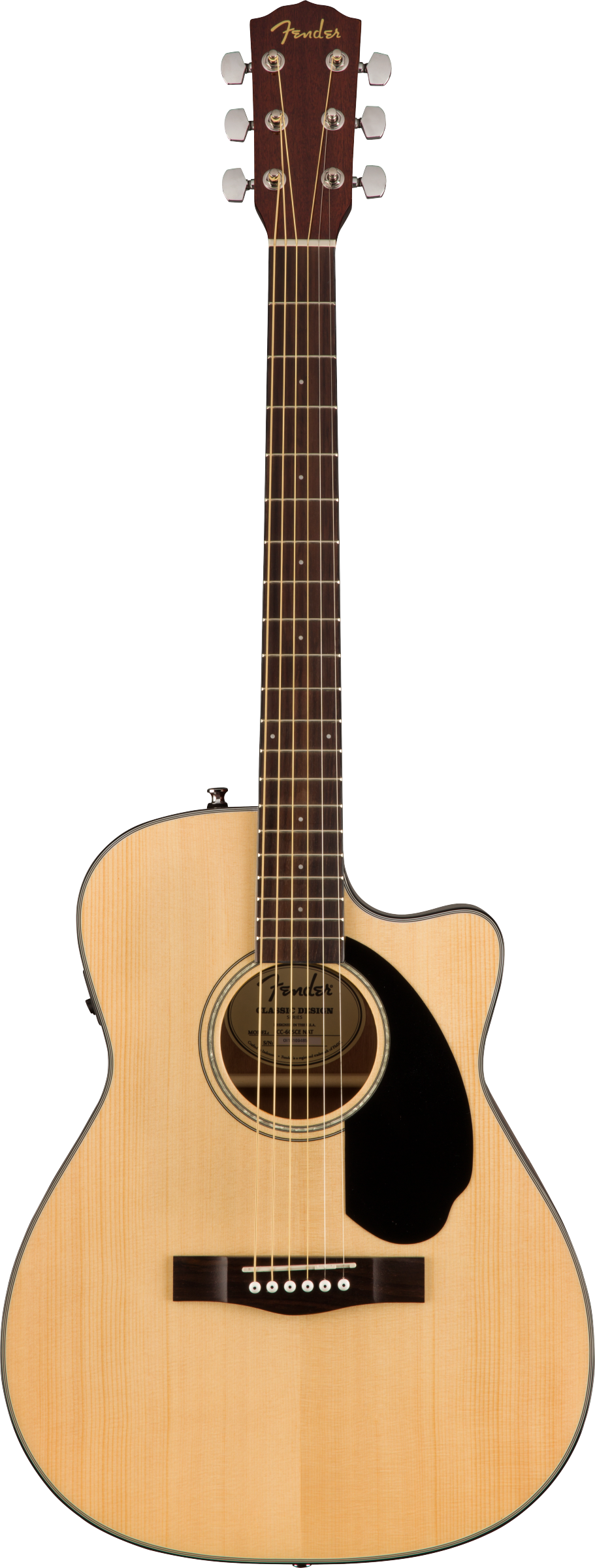 Fender CC-60SCE Concert Electric Acoustic Guitar in Natural