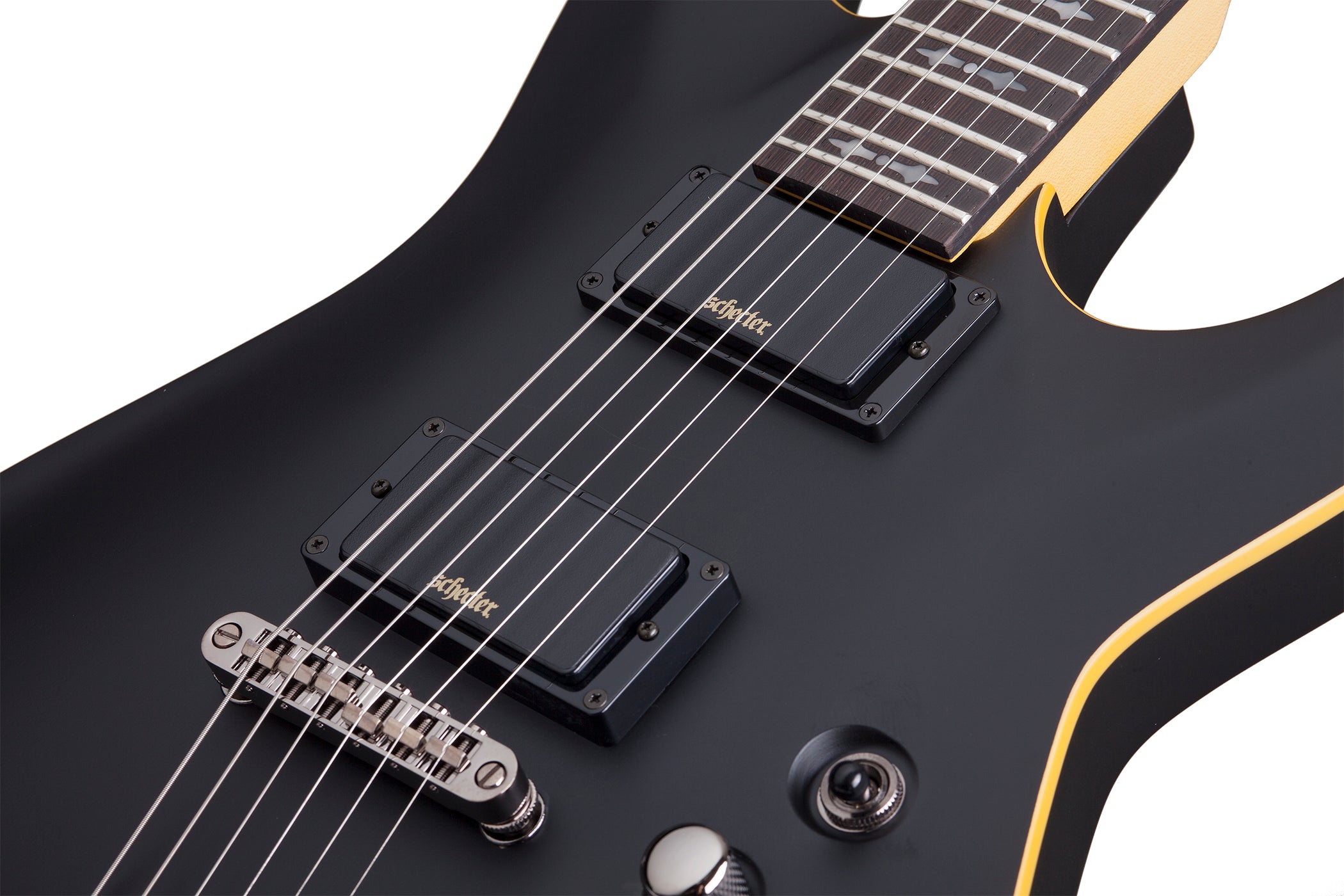 Schecter Demon-6 Electric Guitar in Aged Black Satin