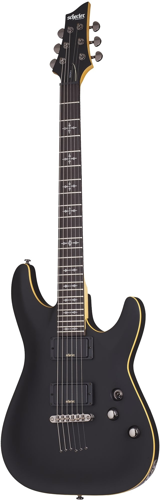 Schecter Demon-6 Electric Guitar in Aged Black Satin 