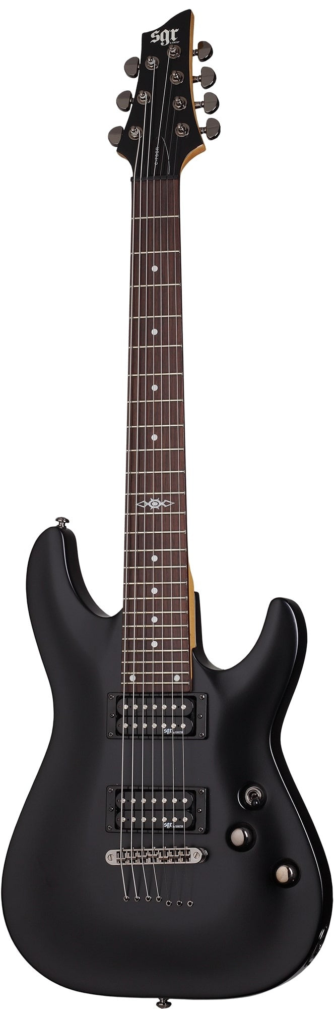 Schecter SGR Series C-7 7-String Guitar With SGR Pickups, Gloss Black
