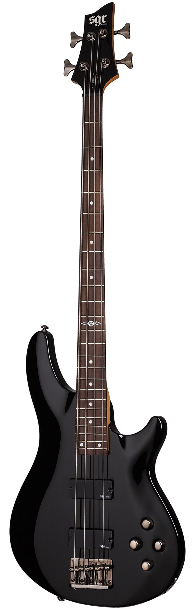 Schecter SGR C-4 4-String Electric Bass, Gloss Black