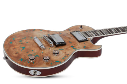 Schecter Solo II Custom Electric Guitar, Gloss Natural Burl