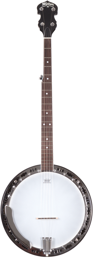 Washburn Americana Series 5-String Resonator Banjo with Rolled Brass Tone Ring