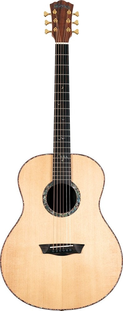 Washburn Bella Tono Elegante S24S Solid Top Acoustic Guitar, Spruce / Pau Ferro