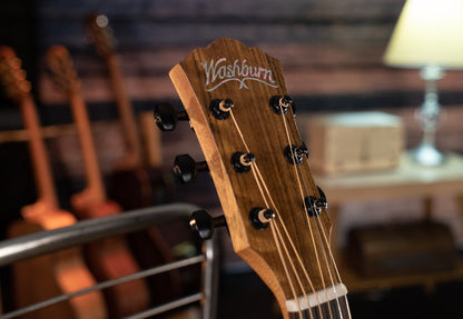 Washburn Bella Tono Studio 9 Acoustic Guitar Charcoal Spruce/Walnut