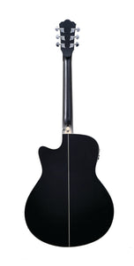 Washburn Deep Forest Burl Grand Auditorium Electric Acoustic Guitar in Black Fade