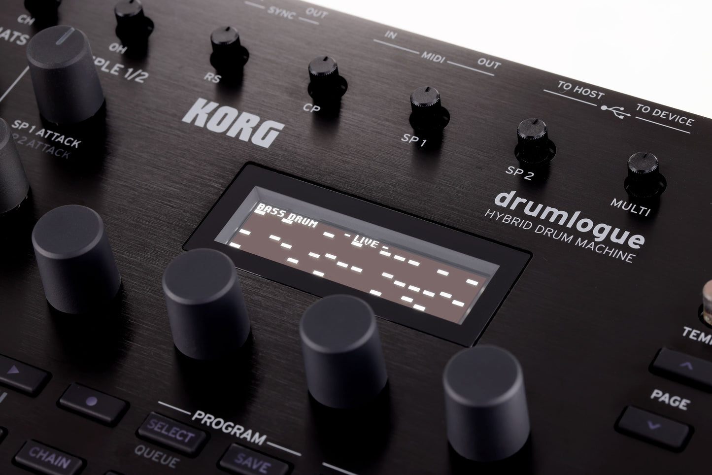 Korg Drumlogue Threefold Analog Hybrid Drum Machine
