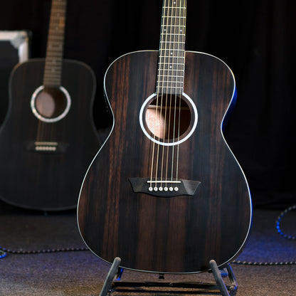 Washburn Deep Forest Ebony DFEFE-U Electric Acoustic Guitar