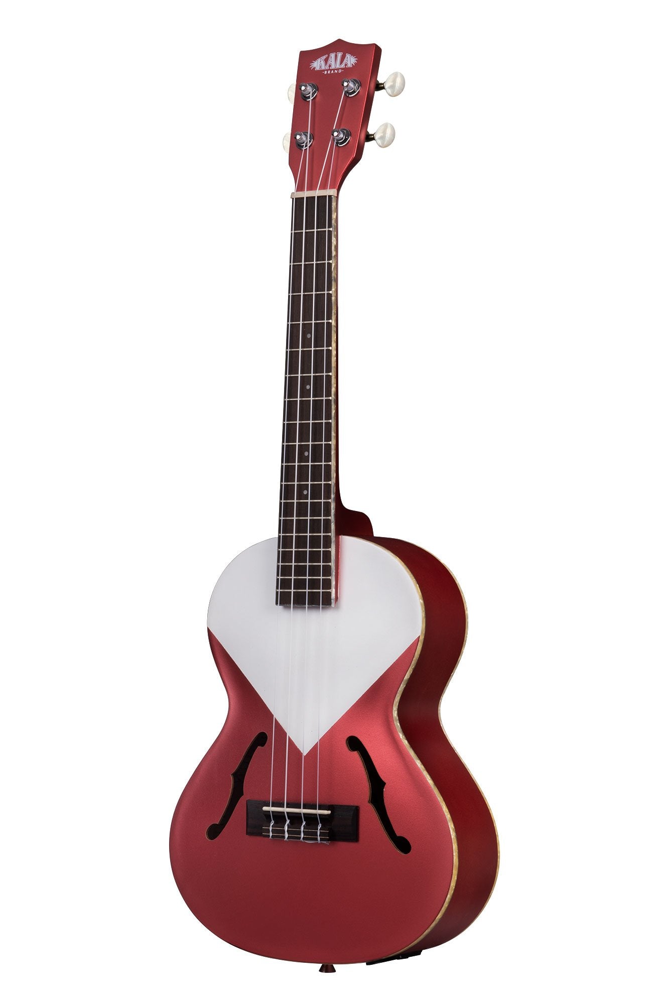 KALA KA-JTE-CHRD Chicago Red Archtop Tenor Ukulele With Pickup