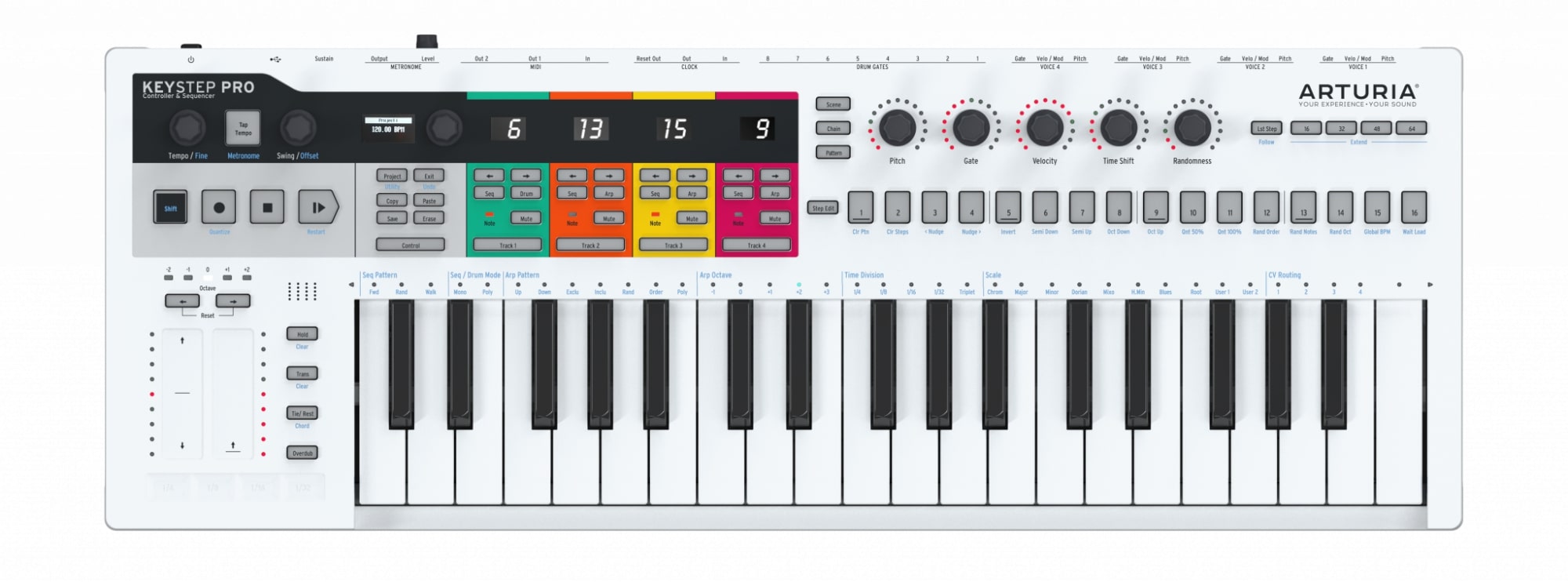 Arturia Keystep Pro 32 Slimkey Controller, Arpeggiator Sequencer, Pro Version
