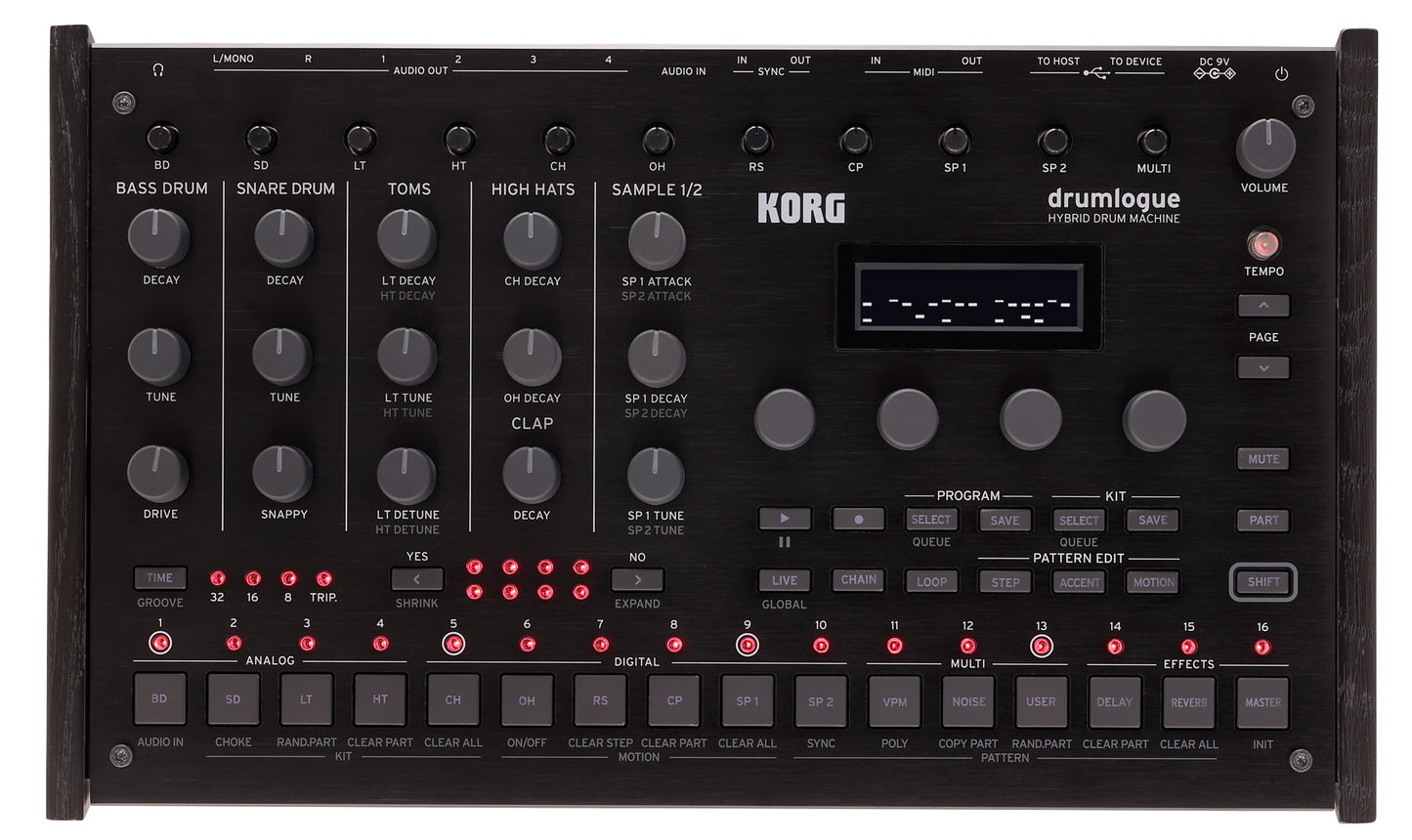 Korg Drumlogue Threefold Analog Hybrid Drum Machine