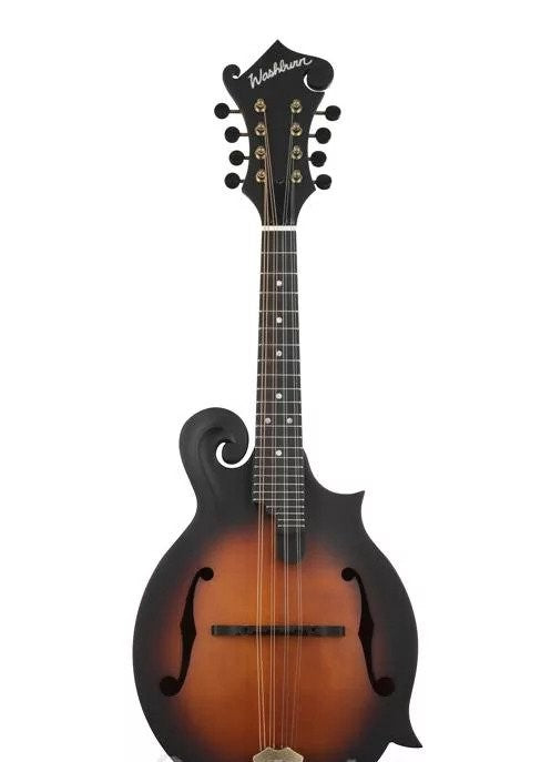 Washburn M108SWK-D Mandolin, Solid Spruce Top, Solid Mahogany Back And Sides, Ebony Fretboard, Vintage Natural