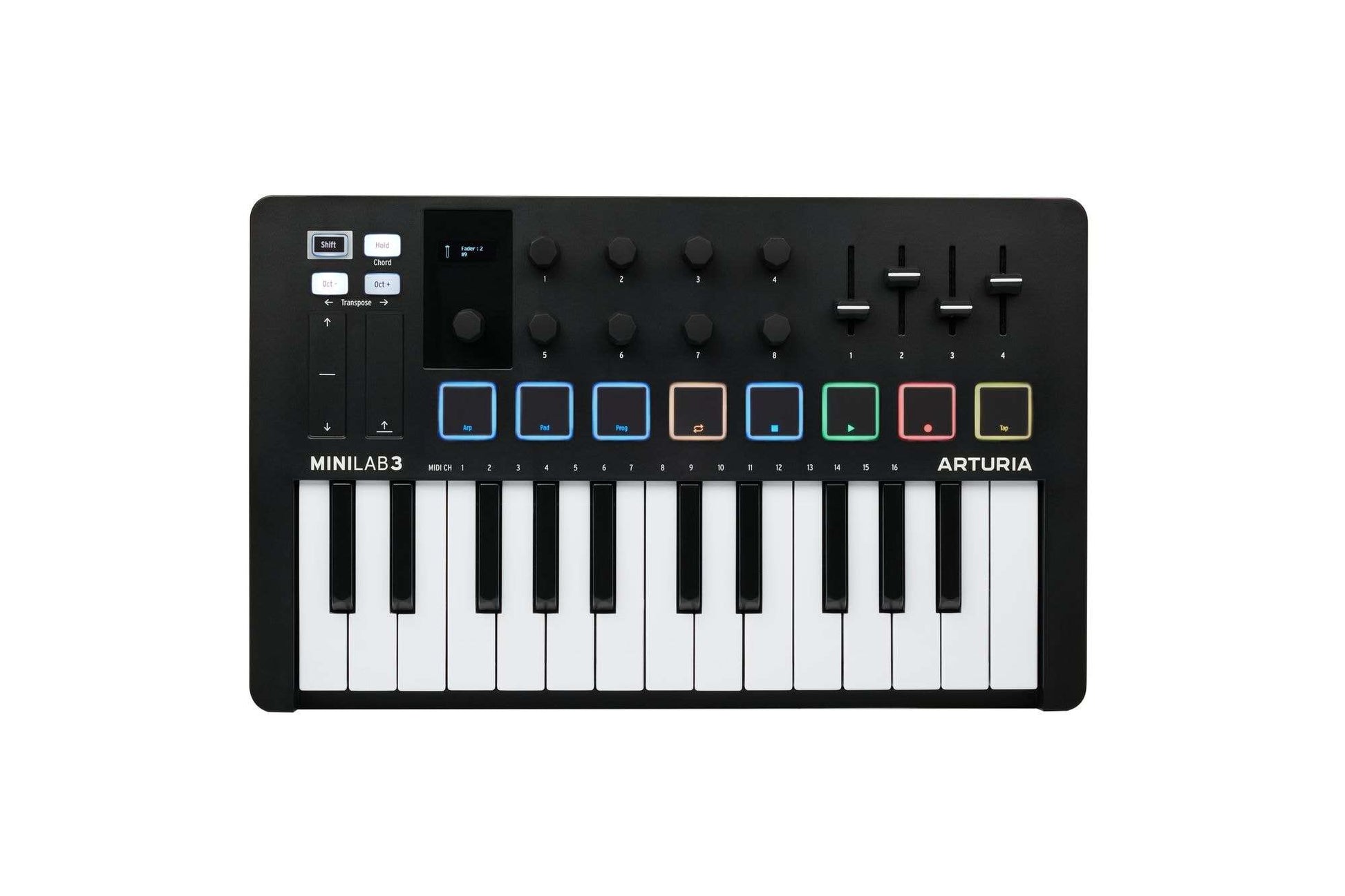 Arturia Minilab 3 Portable 25-Key MIDI Controller, Black