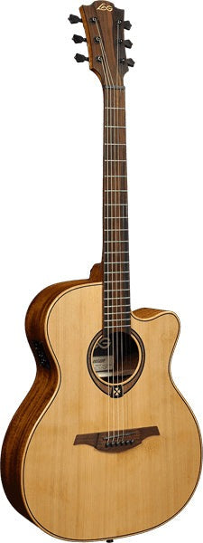 LAG Guitars T170ACE Tramontane Auditorium Cutaway Electric Acoustic Guitar 