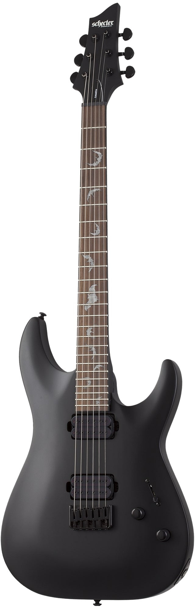 Schecter Damien-6 Electric Guitar in Satin Black