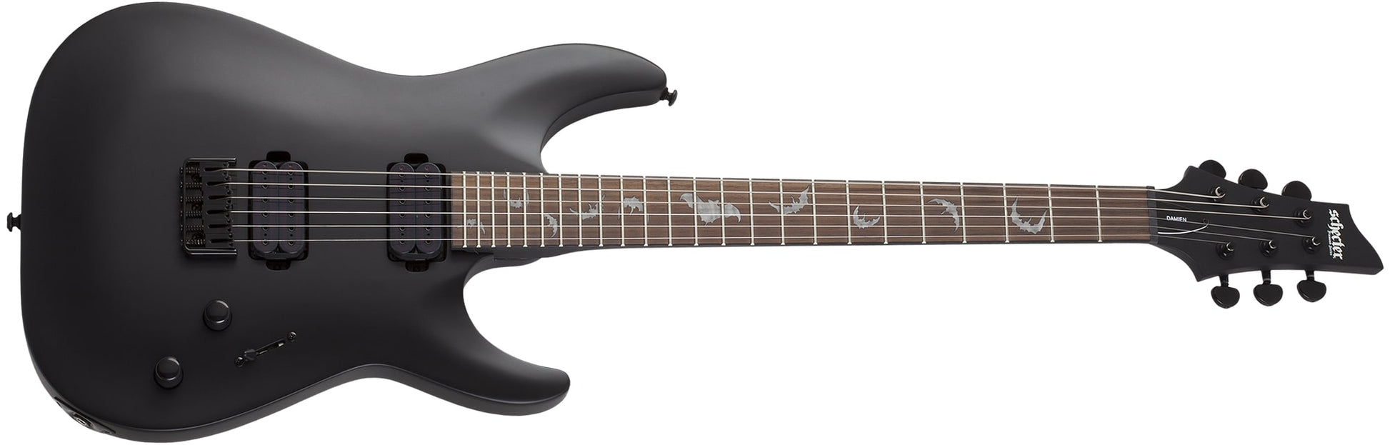 Schecter Damien-6 Electric Guitar in Satin Black