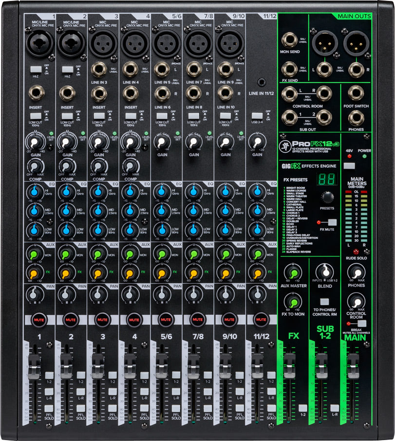 Mackie ProFx12v3 12 Channel Professional Digital Mixer